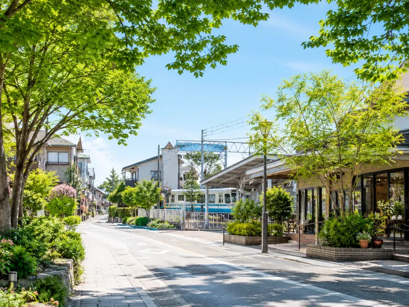 東急多摩川線 鵜の木駅周辺の街並み